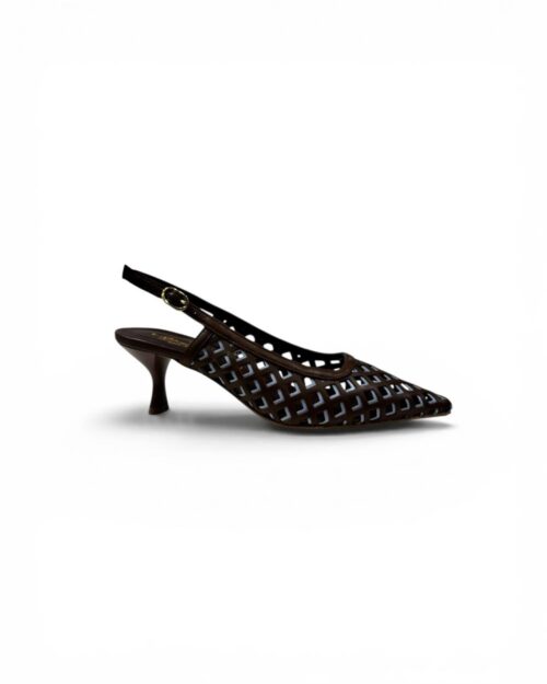 slingback traforata marrone