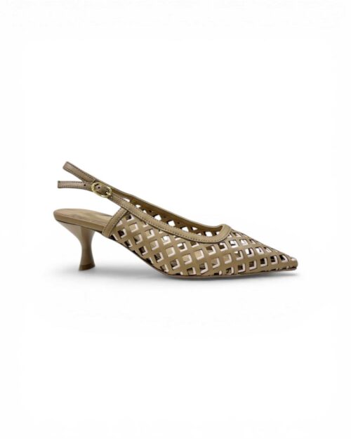 slingback traforata beige