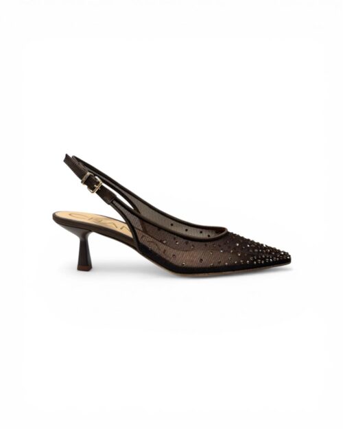 slingback strass marrone