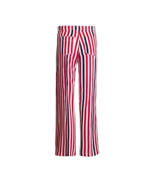 pantalone righe rosse