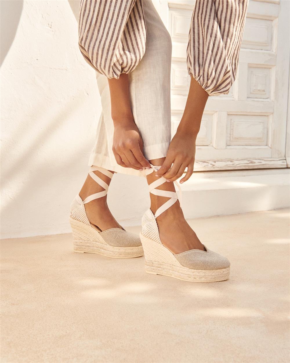 espadrillas alta lino