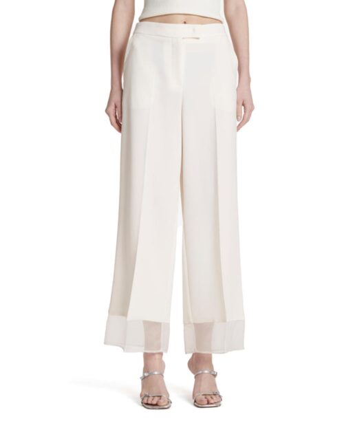 pantalone inserti organza