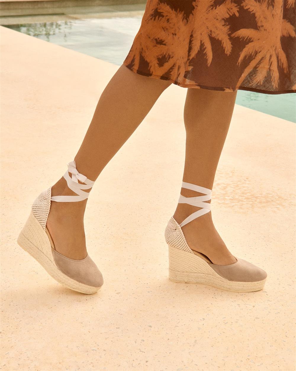 espadrillas alta beige