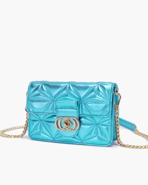 borsa matelassè celeste