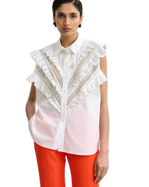 camicia volant bianca