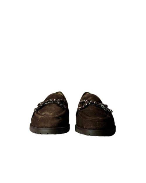 mocassino camoscio marrone