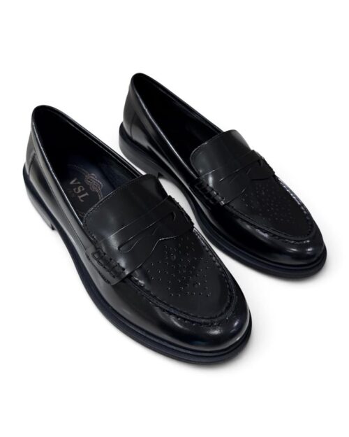 mocassino spazzolato nero