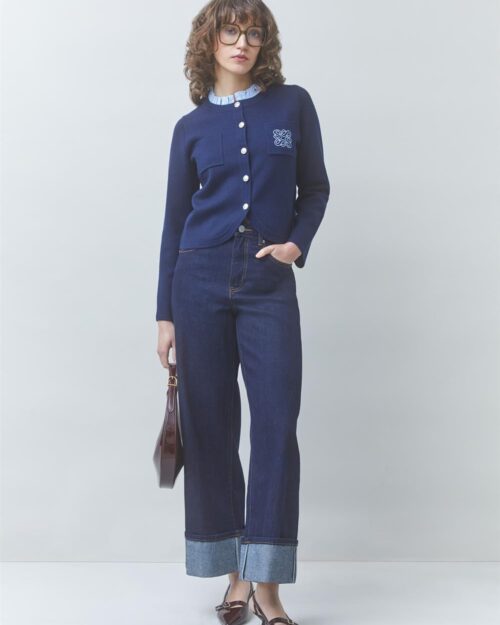 cardigan blu tasche