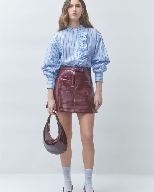 camicia righe volant