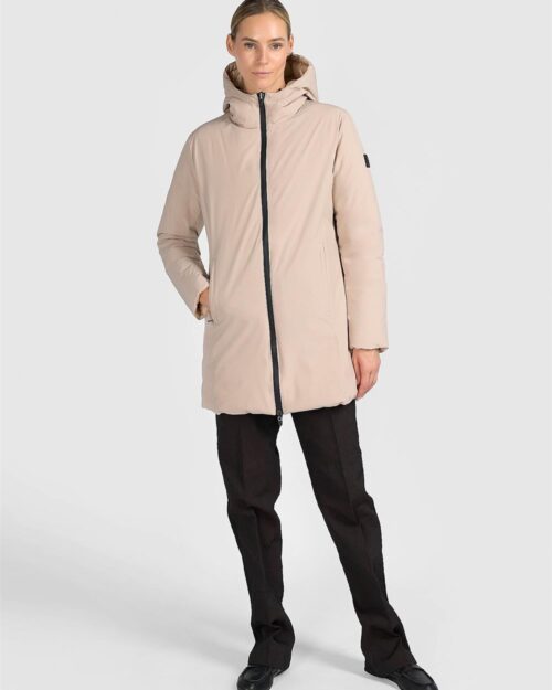 giacca moosone long crema
